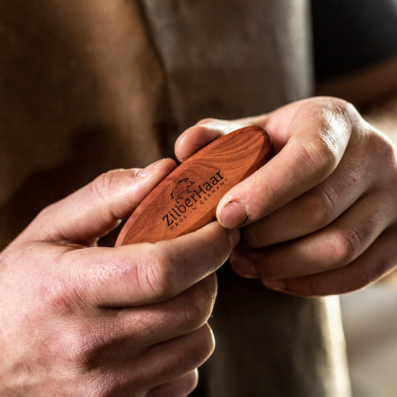 [Australia] - ZilberHaar Pocket Beard Brush - Small Soft Boar Bristle Beard Brush for Men - Travel Size Mens Beard Brush - Straightens & Promotes Beard Growth, Works with Beard Oil & Styling Balm to Soften Beard 