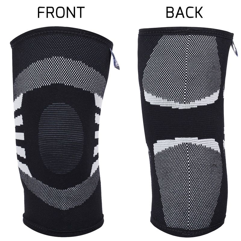 [Australia] - Knee Compression Sleeves (1 Pair) - Support for Arthritis Prevention & Recovery Large Grey 