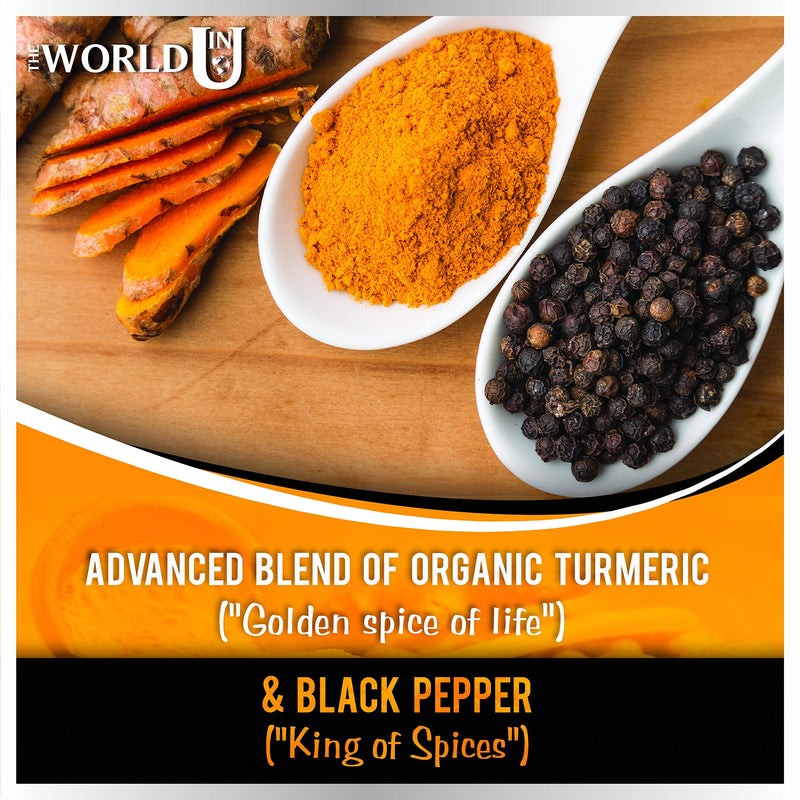 [Australia] - Ultra Pure Organic Turmeric Curcumin and Organic Black Pepper Capsules High Strength Food Supplement 120 Veg Capsules Soil Association Organic Certified and Vegetarian Society Approved - Made in UK 