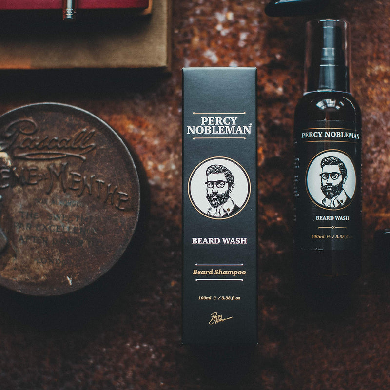 [Australia] - Percy Nobleman Beard Wash A Natural 95% Organic Soap / Shampoo & Conditioner for Men 