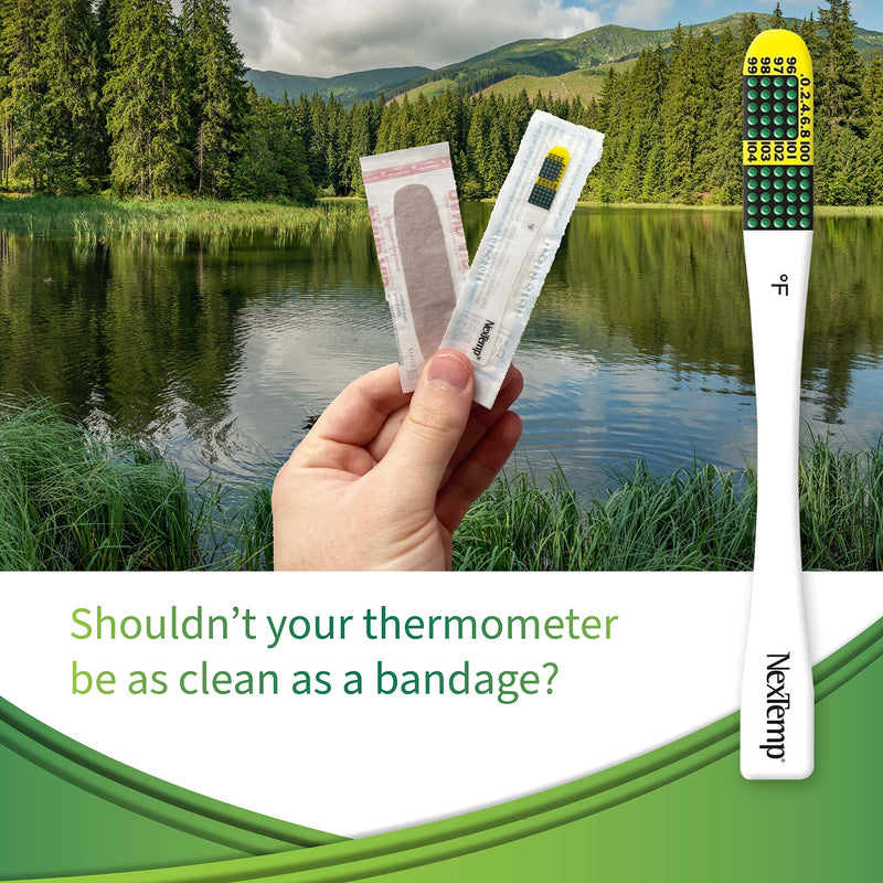 [Australia] - NexTemp® Ultra Single-Use Thermometers: Individually Wrapped 100-pack, for Superior Accuracy and Maximum Infection Control. Perfect for Businesses, Schools, First-Aid, Home, and Travel! (Fahrenheit) 