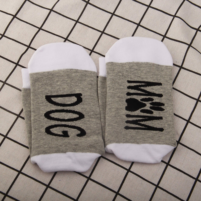 [Australia] - PYOUL 2 Pairs Dog Mom Socks Dog Gift Dog Mom Gifts Dog Lover Gift Dog Lover Funny Dog Gifts 