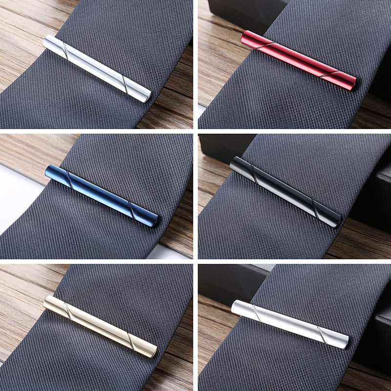 [Australia] - FUNRUN JEWELRY 12PCS Mens Tie Clips Set Black Tie Bar Clip for Regular Ties Necktie Wedding Business Clips with Gift Box 