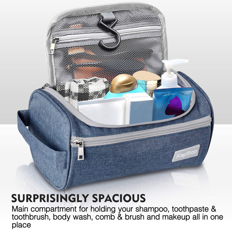 [Australia] - Travel Toiletry Bag - Small Portable Hanging Cosmetic Organizer for Men & Women | Makeup, Toiletries, Hygiene Accessories, Shaving Kit, Clippers & Grooming Tools | Waterproof | Bathroom, Shower, Gym 