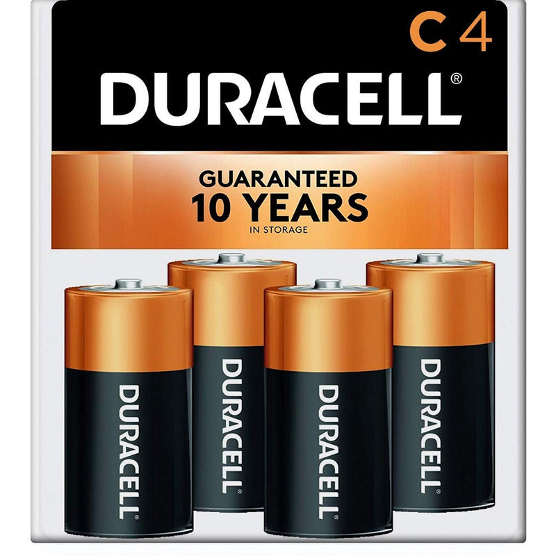 [Australia] - Duracell Coppertop C Batteries, 4 Count Pack, C Battery with Long-lasting Power, All-Purpose Alkaline C Battery for Household and Office Devices (Packaging May Vary) 