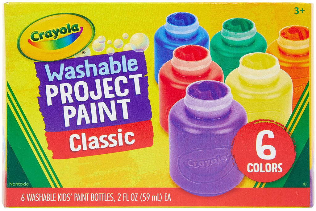 [Australia] - Crayola Washable Kids Paint, 6 Count, Painting Supplies, Gift, Assorted 