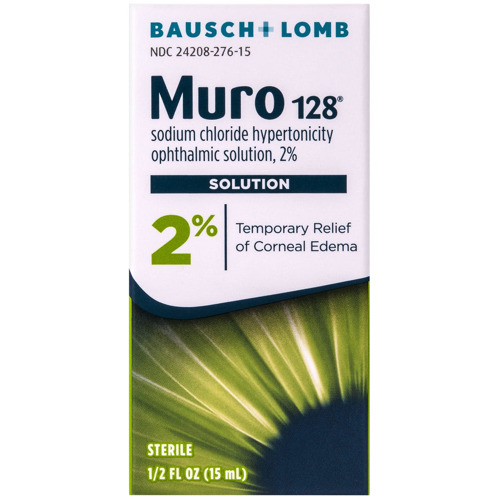 [Australia] - Eye Drops by Muro 128, Temporary Relief for Corneal Edema, 2% Solution, 0.5 Fl Oz 2% Solution - 5mL 