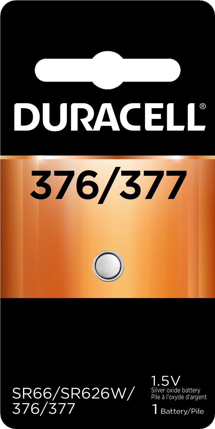 [Australia] - Duracell - 376/377 Silver Oxide Button Battery - long lasting battery - 1 count 1 Count (Pack of 1) 