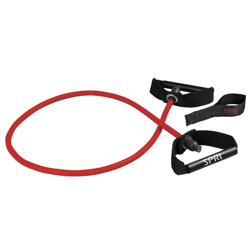 [Australia] - SPRI Xertube Resistance Bands with Handles – All Exercise Cords Sold Separately with Home Gym Workout Fitness Door Anchor Attachment Option With Door Attachment Red Medium 
