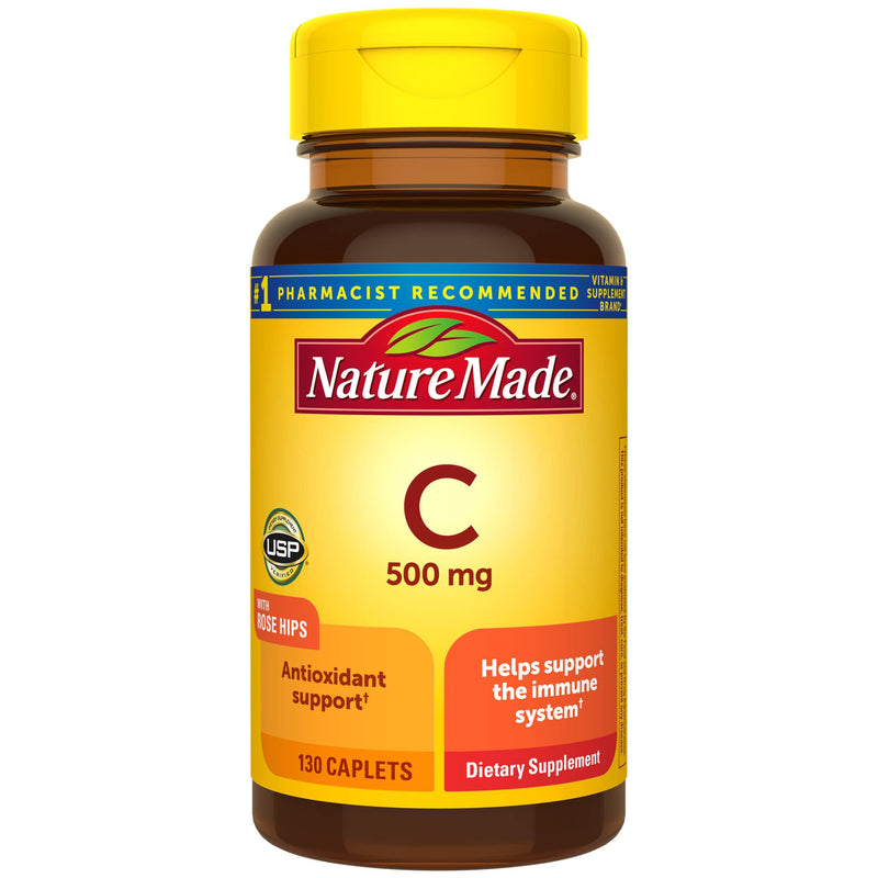 [Australia] - Nature Made Vitamin C 500 mg Caplets with Rose Hips, 130 Count 