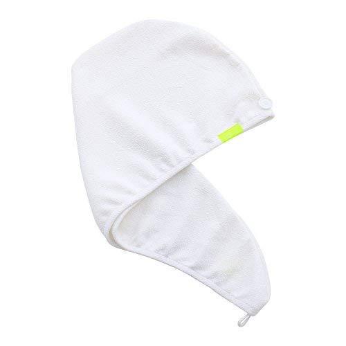 [Australia] - AQUIS - Original Hair Turban, Perfect Hands-Free Microfiber Hair Drying, White (10 x 27 Inches) 