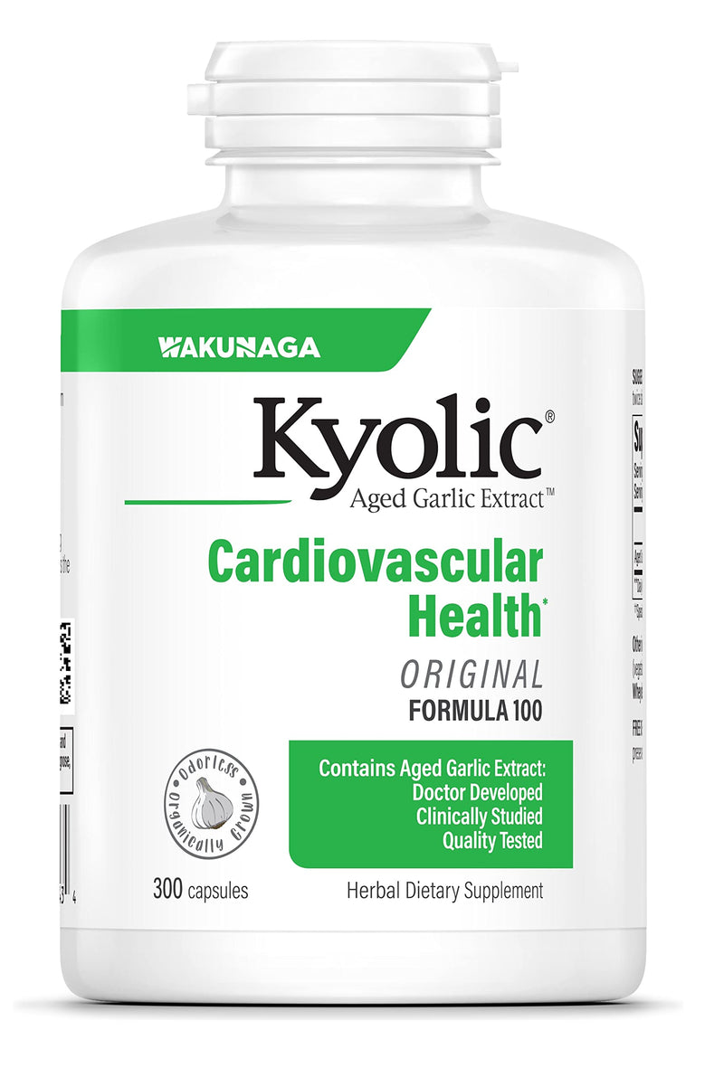 [Australia] - Kyolic Aged Garlic Extract Formula 100, Original Cardiovascular, 300 Capsules (Packaging May Vary) 300 Count (Pack of 1) 