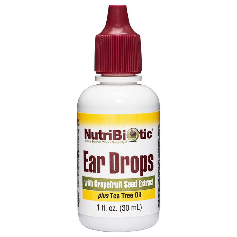 [Australia] - NutriBiotic – Ear Drops, 1 Fl Oz | Gentle & Soothing Ear Support with Grapefruit Seed Extract & Tea Tree Oil | Vegan | Non-Medicated | Made without GMOs & Gluten 