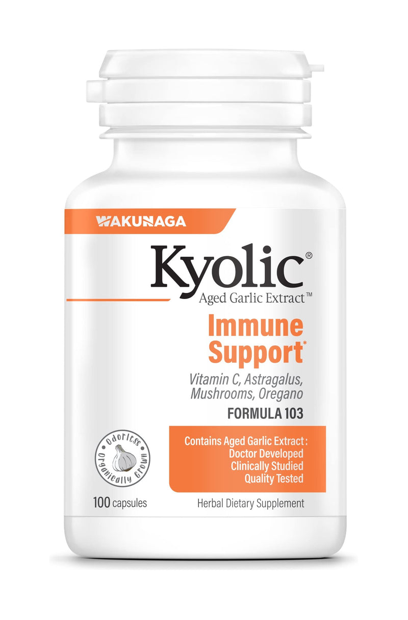 [Australia] - Kyolic Aged Garlic Extract Formula 103 Immune Support, 100 Capsules (Packaging May Vary) 