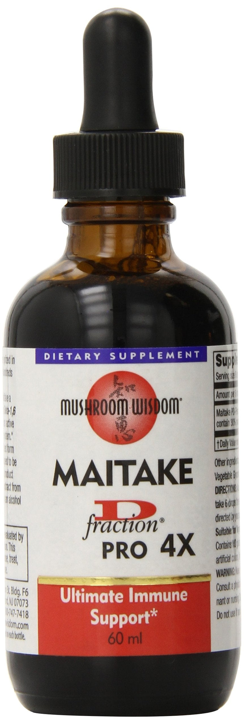 [Australia] - Mushroom Wisdom, Inc. Maitake D Fraction Pro 4X ,2.02 Fl Oz 