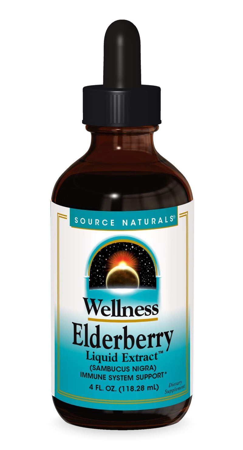 [Australia] - Source Naturals Wellness Elderberry Liquid Extract For Immune System Support - Sambucus nigra - 4 Fluid oz 4 Fl Oz (Pack of 1) 