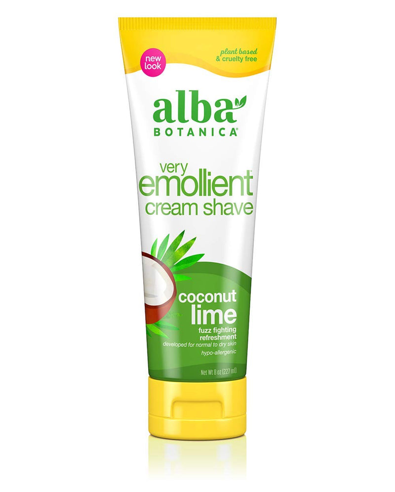 [Australia] - Alba Botanica Very Emollient Cream Shave, Coconut Lime, 8 Oz Coconut Lime Cream 