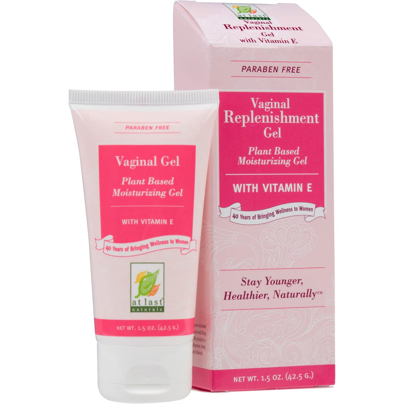 [Australia] - At Last Naturals Vaginal Moisturizer, Plant Based Moisturizing Gel for Vaginal Dryness, Wild Yam and Vitamin E, Helps Restore Natural Lubrication, Paraben Free (1.5 oz) 1 Pack 