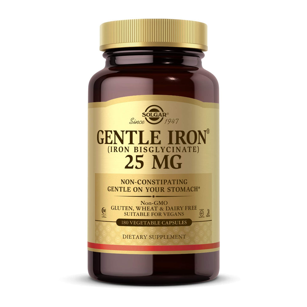 [Australia] - Solgar Gentle Iron - Ideal for Sensitive StomachsRed Blood Cell Supplement, , Non Constipating & GMO, Vegan, Gluten & Dairy Free, Kosher - 180 Servings, Unflavored, 180 Count 180 Count (Pack of 1) 