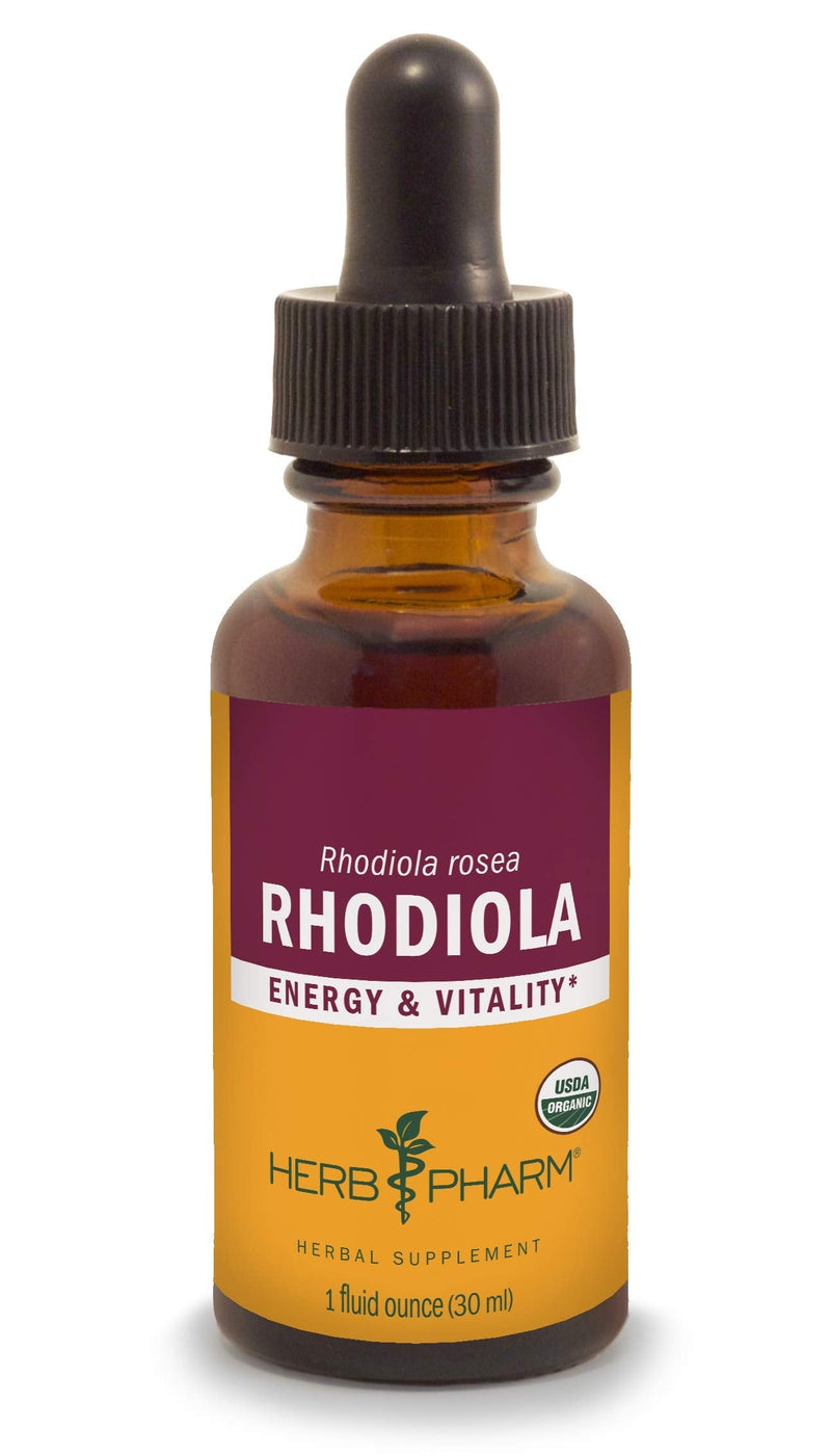 [Australia] - Herb Pharm Certified Organic Rhodiola Root Extract for Energy, Endurance and Stamina, Organic Cane Alcohol, 1 Ounce (090700003555) 1 Fl Oz (Pack of 1) 