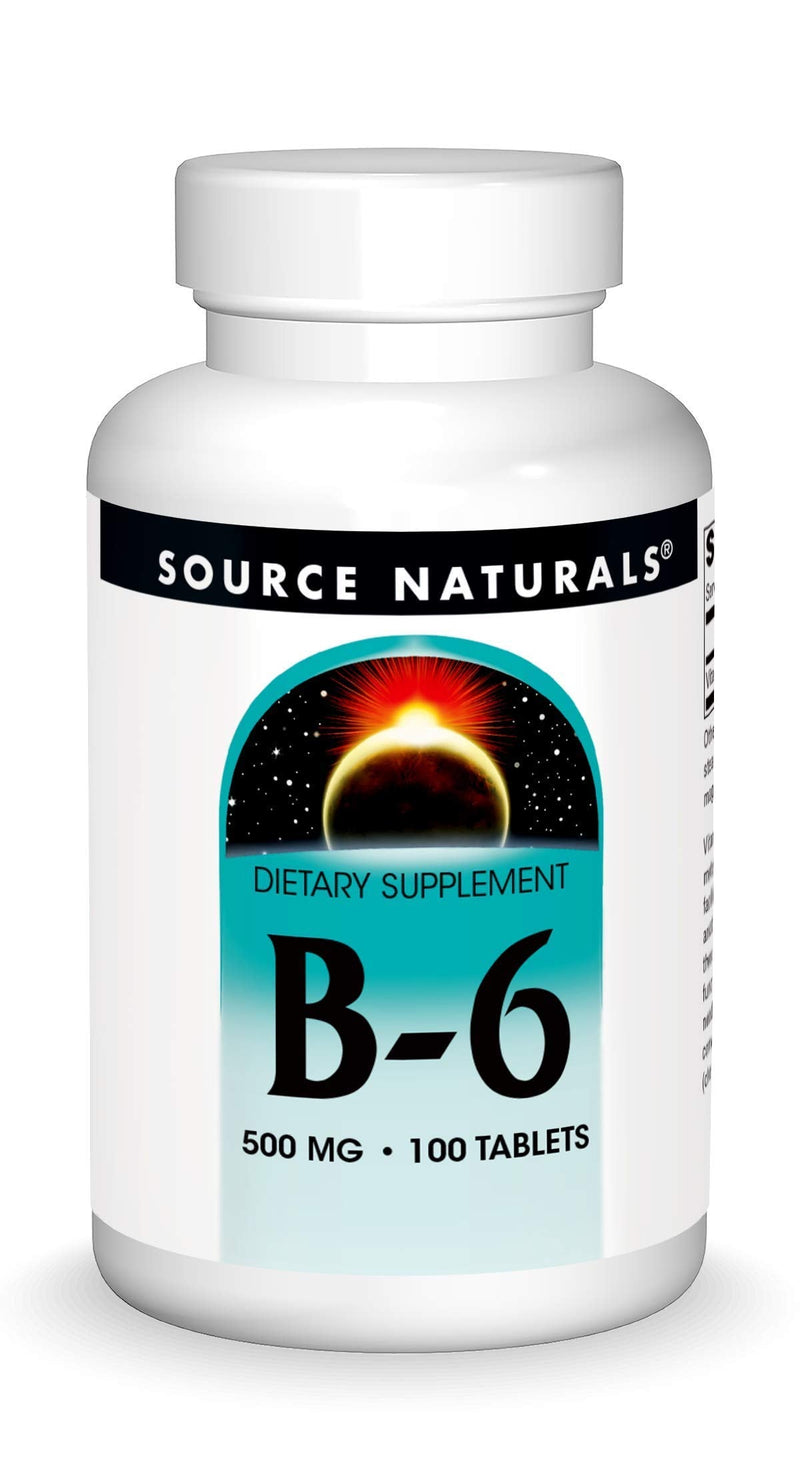 [Australia] - Source Naturals Vitamin B-6, 500 mg Immune System Support - 100 Tablets 