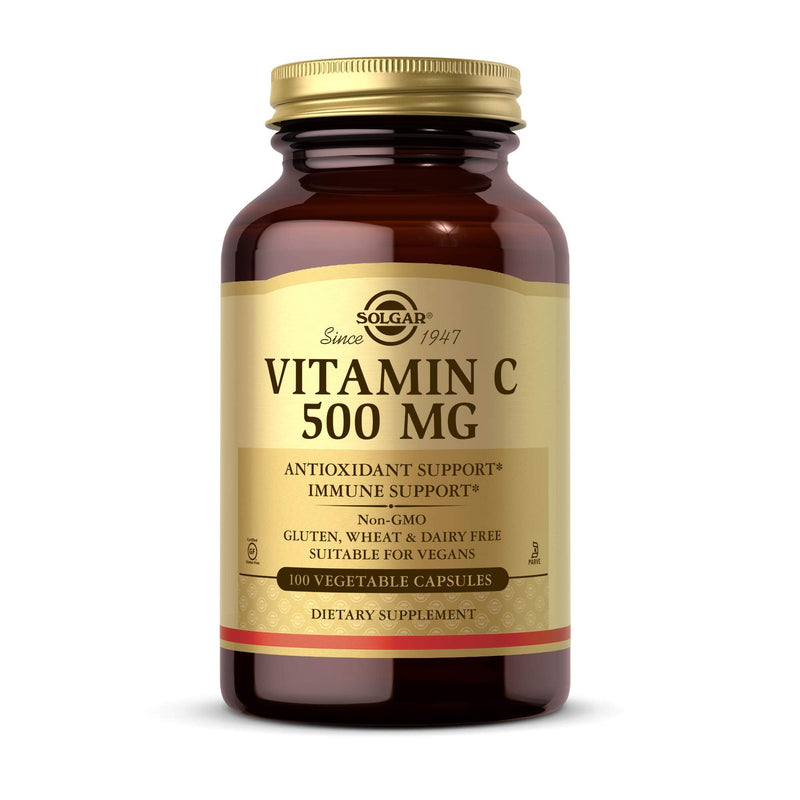 [Australia] - Solgar Vitamin C 500 mg, 100 Vegetable Capsules - Antioxidant & Immune Support - Overall Health - Supports Healthy Skin & Joints - Non GMO, Vegan, Gluten Free, Kosher - 100 Servings 