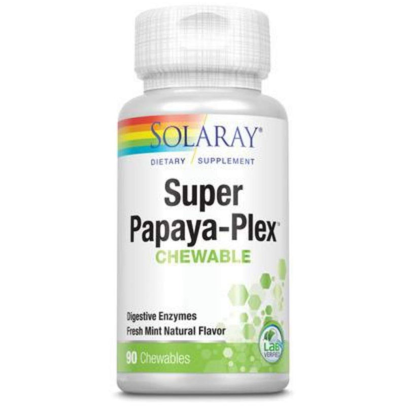 [Australia] - Solaray Super Papaya-Plex, Chewable, Mint (Btl-Plastic) | 90ct 