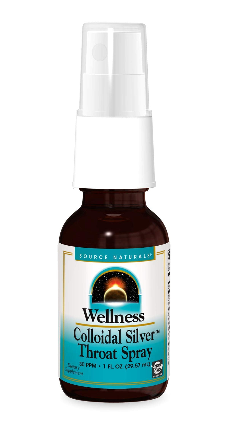 [Australia] - Source Naturals Wellness Colloidal Silver 30 ppm Throat Spray (1 oz.) 1 Fl Oz (Pack of 1) 