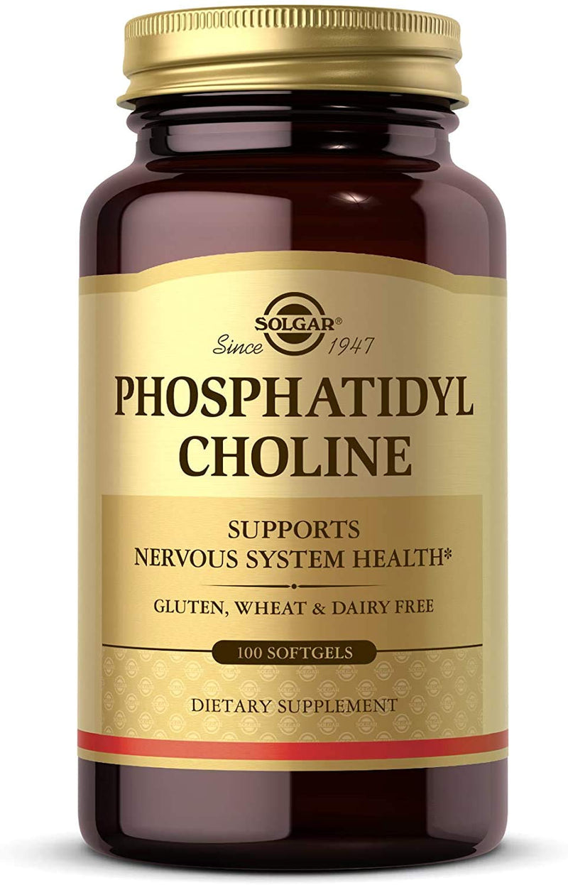 [Australia] - Solgar Phosphatidylcholine, 100 Softgels - Promote Healthy Cognitive Function - Derived From Lecithin - Contains Choline for Neurotransmitter Acetylcholine - Gluten Free, Dairy Free - 50 Servings 