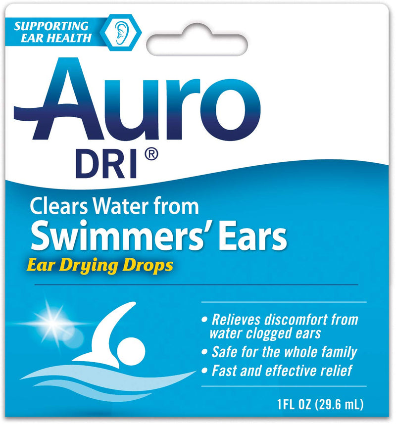 [Australia] - Auro Dri Swimmer’s Ears Drying Drops | Relives Discomfort from water clogged ears | 1 oz | Pack of 6 