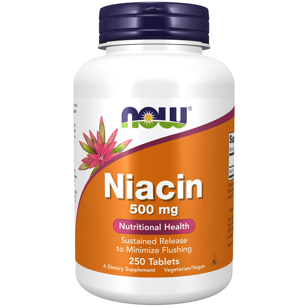 [Australia] - NOW Supplements, Niacin (Vitamin B-3) 500 mg, Sustained Release, Nutritional Health, 250 Tablets 