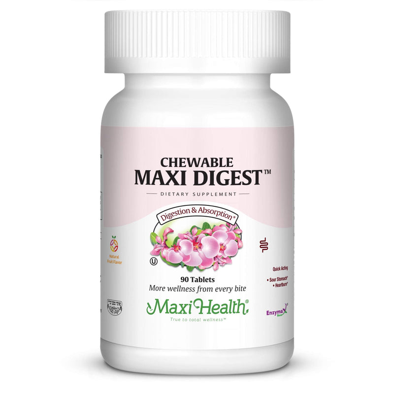[Australia] - Maxi Health Chewable Digest - Natural Digestive Enzymes - Quick Acting - 90 Chewies - Kosher (MD) 