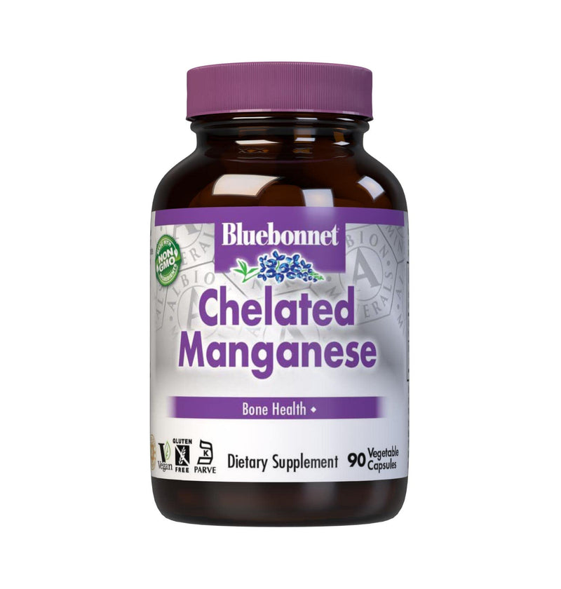 [Australia] - BlueBonnet Nutrition Albion Chelated Manganese, Amino Acid Chelate, Soy, Dairy & Gluten-Free, Non-GMO, Kosher Certified, Vegan, 90 Count 