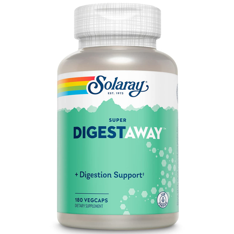 [Australia] - Solaray Super Digestaway Digestive Enzyme Blend | Healthy Digestion & Absorption of Proteins, Fats & Carbohydrates | Lab Verified | 180 VegCaps 