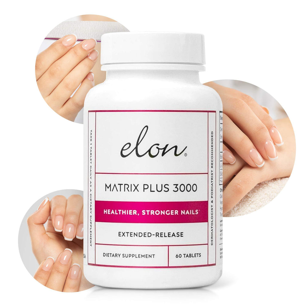 [Australia] - Elon Matrix Plus 3000 Biotin Vitamins for Nail Repair Strengthening and Growth (60 Tablets) 