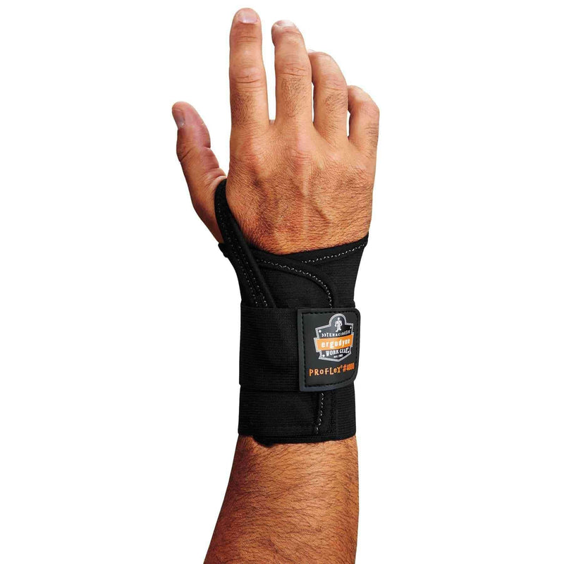 [Australia] - Ergodyne - 70018 ProFlex 4000 Single Strap Wrist Support, Black - X-Large, Left Hand Left, Black 