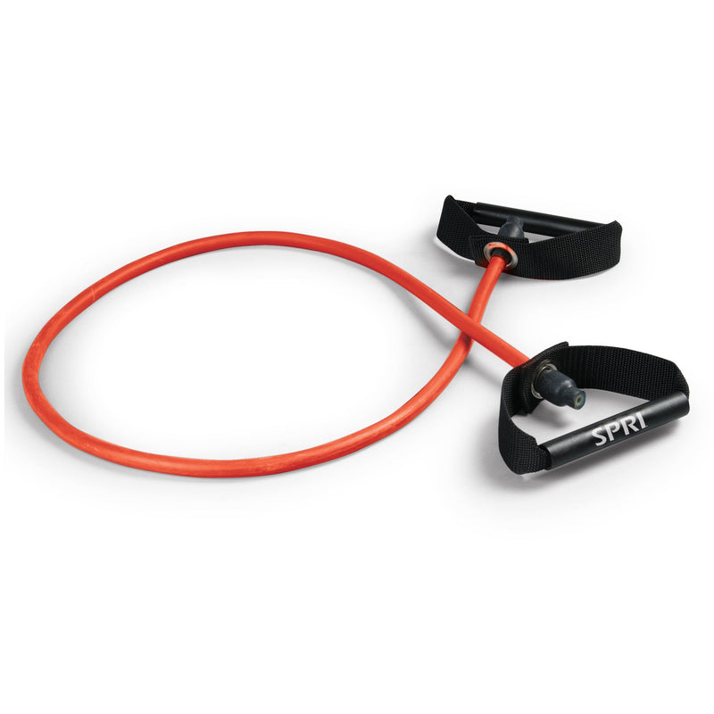 [Australia] - SPRI Xertube Resistance Bands with Handles – All Exercise Cords Sold Separately with Home Gym Workout Fitness Door Anchor Attachment Option Without Door Attachment Red Medium 