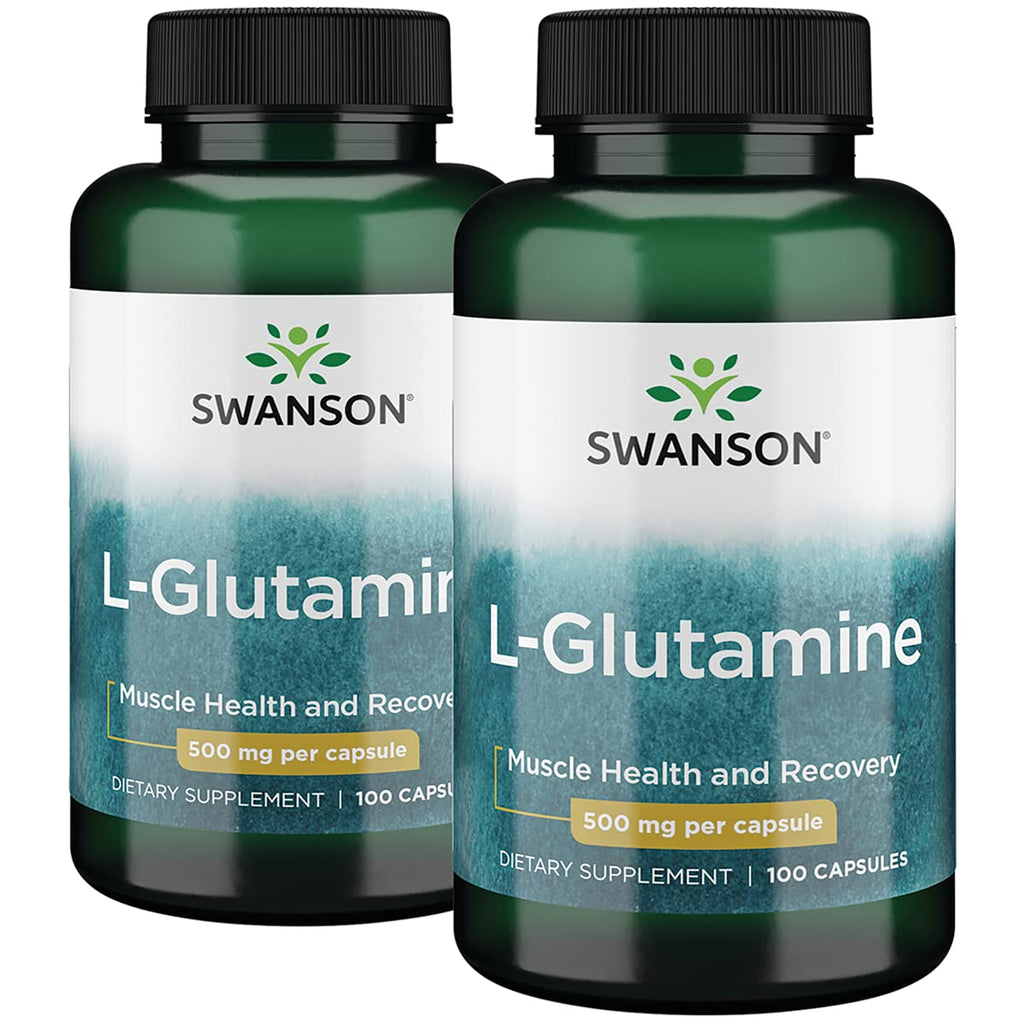 [Australia] - Swanson Amino Acid L-Glutamine 500 Milligrams 200 Capsules 2 Bottles 