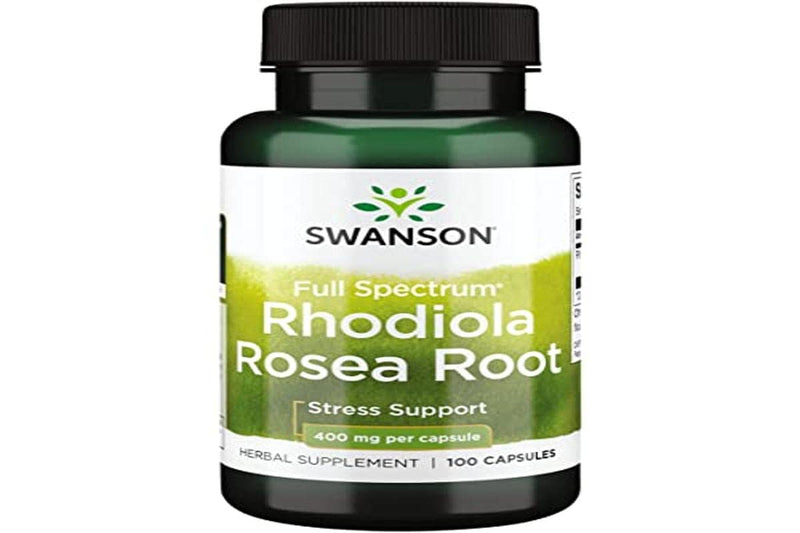 [Australia] - Swanson Rhodiola Rosea Root Stress Mood Adaptogen Wellbeing Support Herbal Supplement 400 mg 100 Capsules (Caps) 