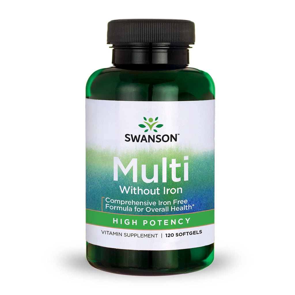 [Australia] - Swanson Multi Without Iron Multivitamin Health Supplement Iron-Free Formula 120 Softgels Sgels 