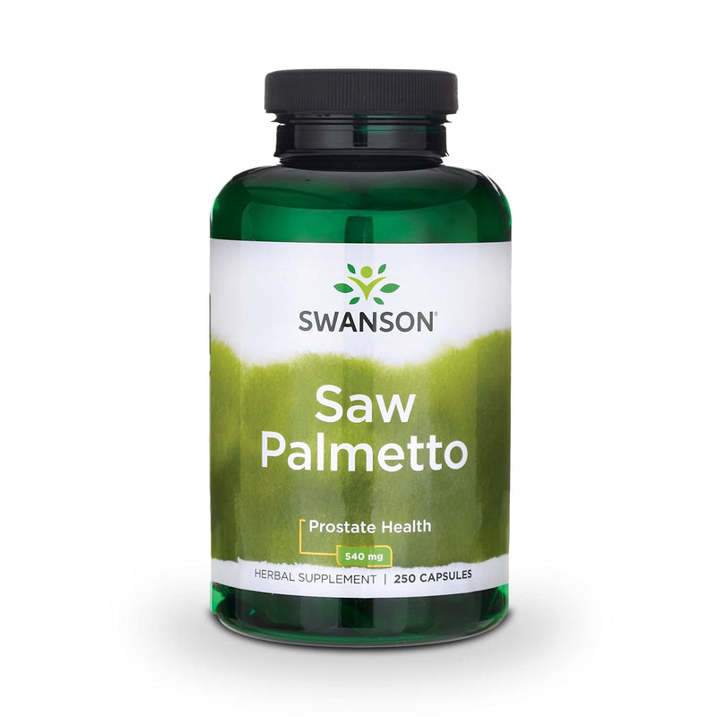 [Australia] - Swanson Saw Palmetto Herbal Supplement for Men Prostate Health Hair Supplement Urinary Health 540 mg 250 Capsules 250 Count (Pack of 1) 
