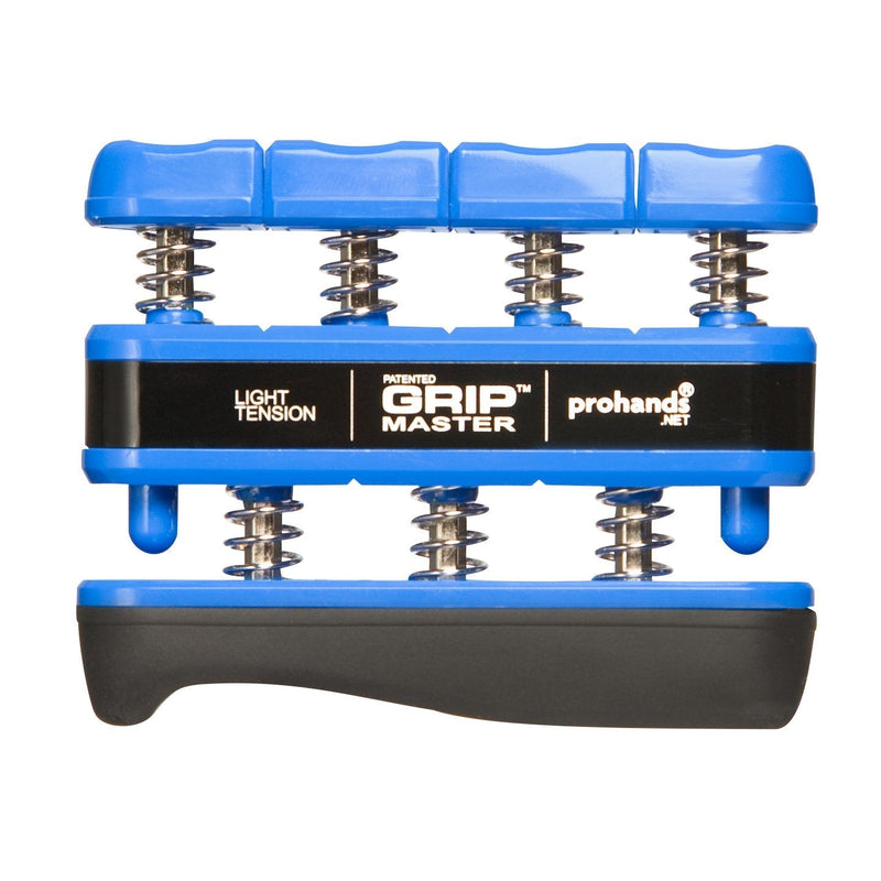 [Australia] - PROHANDS Gripmaster Hand Exerciser, Finger Exerciser (Hand Grip Strengthener), Spring-Loaded, Finger-Piston System, Isolate & Exercise Each Finger 5 lb (Light Tension) Blue - Gripmaster 