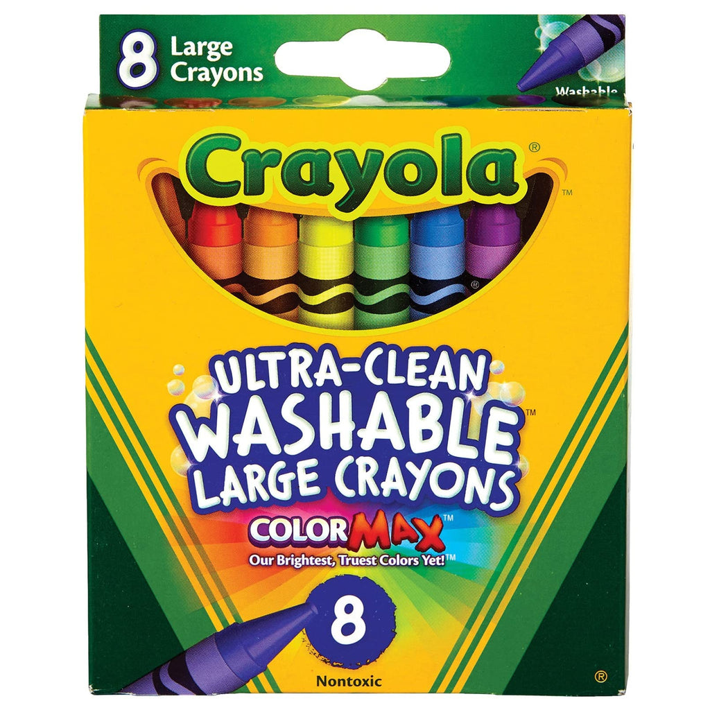 [Australia] - Crayola Ultra Clean Large Washable Crayons, School Supplies, 8 Count 