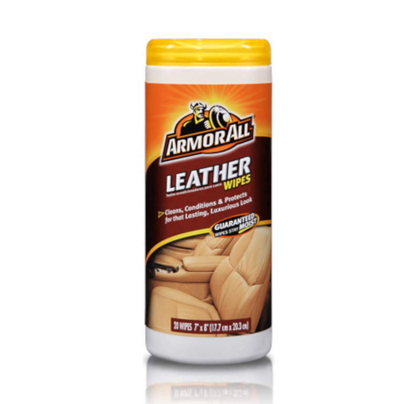 [Australia] - Interior Cleaner Car Leather Wipes by Armor All, For Cleaning Cars, Trucks and Motorcycles, 20 Count Old Style (20 Count) 