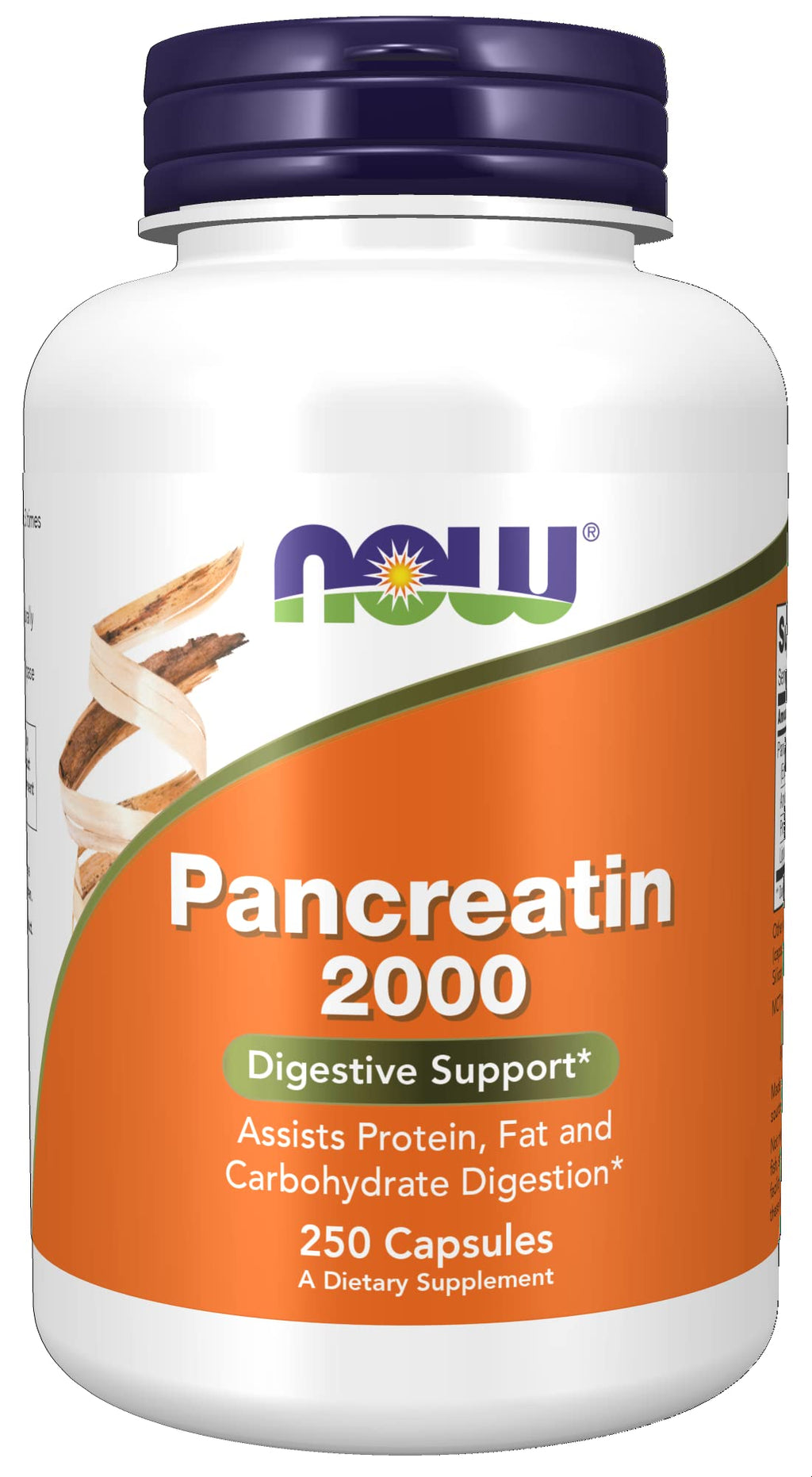 [Australia] - NOW Supplements, Pancreatin 2000 with naturally occurring Protease (Protein Digesting), Amylase (Carbohydrate Digesting), and Lipase (Fat Digesting) Enzymes, 250 Capsules 250 Count (Pack of 1) 