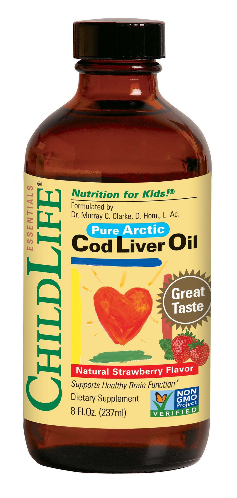 [Australia] - Child Life Cod Liver Oil, Glass Bottle, 8-Ounce 1 
