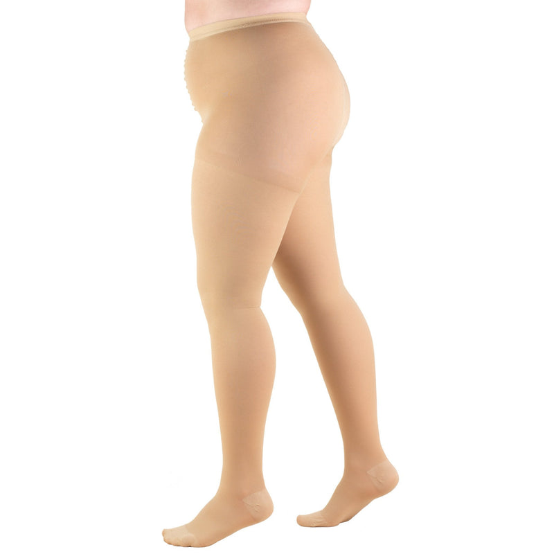 [Australia] - Truform 20-30 mmHg Compression Pantyhose, Plus Size Women's Support Tights Hosiery, Beige, Petite 