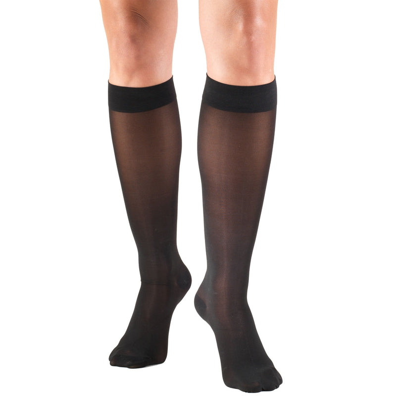 [Australia] - Truform Sheer Compression Stockings, 20-30 mmHg, Women's Knee High Length, 30 Denier, Black, X-Large X-Large (1 Pair) 
