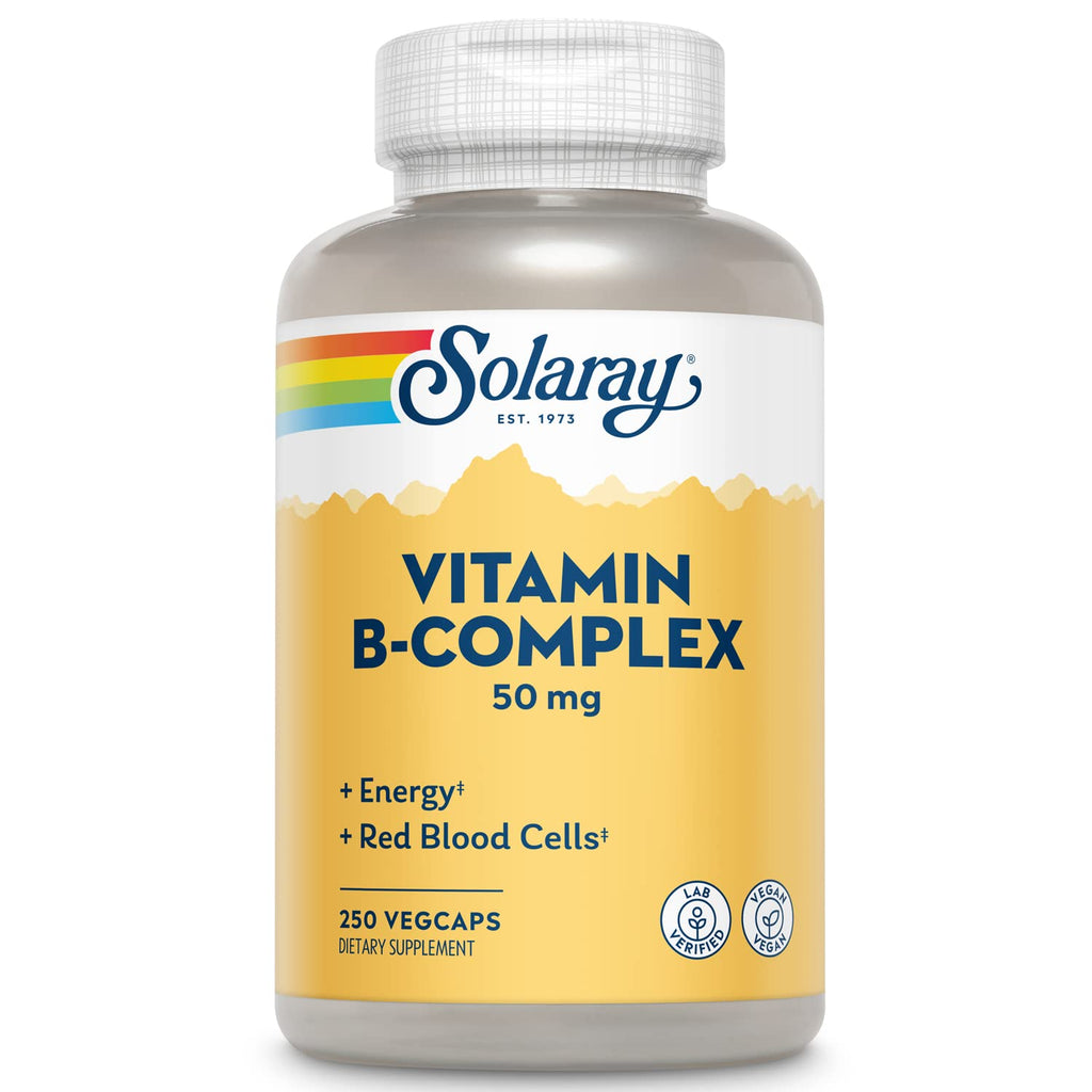 [Australia] - Solaray Vitamin B-Complex, Healthy Energy & Red Blood Cell Formation Support & More, 250 Servings, 250 VegCaps 