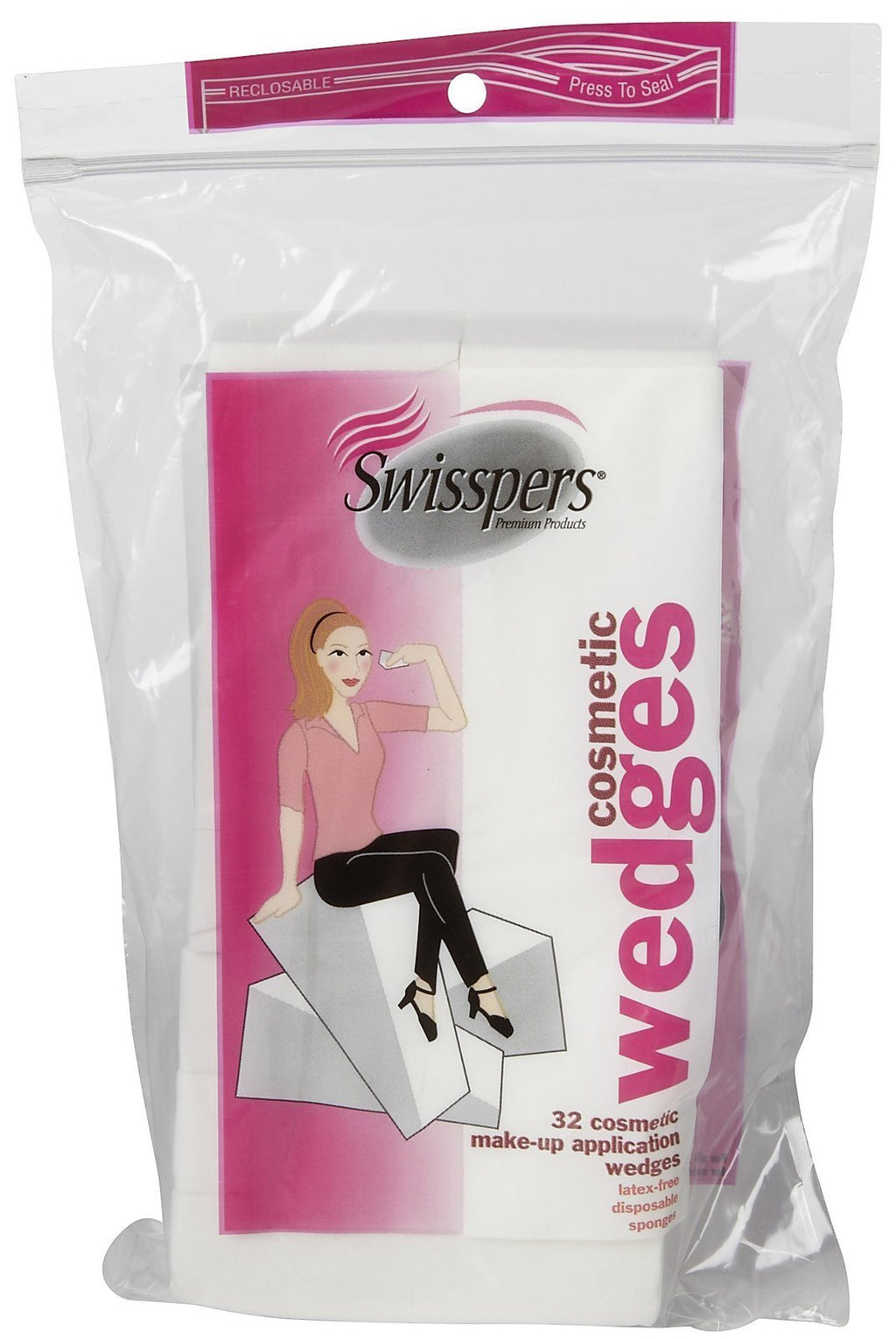 [Australia] - Swisspers Premium Cosmetic Wedges, 32 Count 